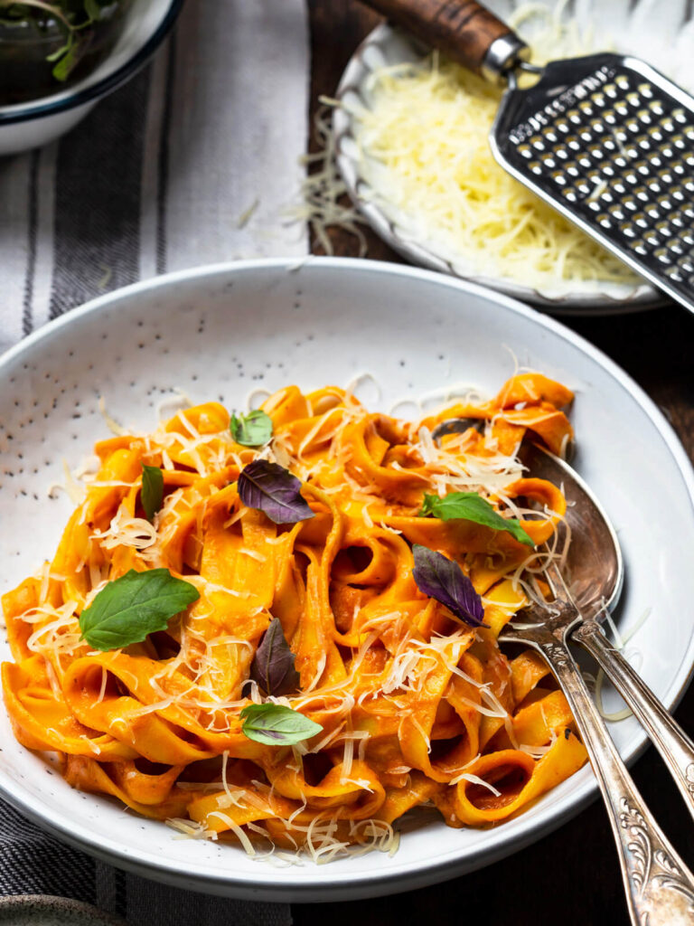Kürbis-Tagliatelle alla Vodka