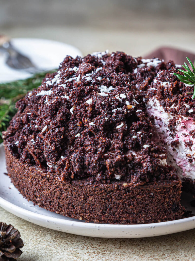 Maulwurfkuchen mit Kirschen