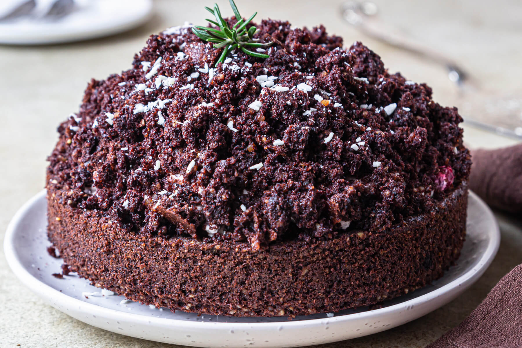 Maulwurfkuchen mit Kirschen