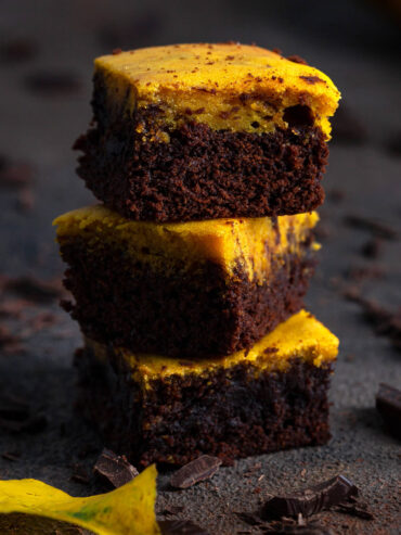 Fudgy Schokoladen-Kürbis-Brownies