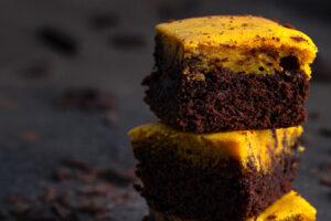 Fudgy Schokoladen-Kürbis-Brownies