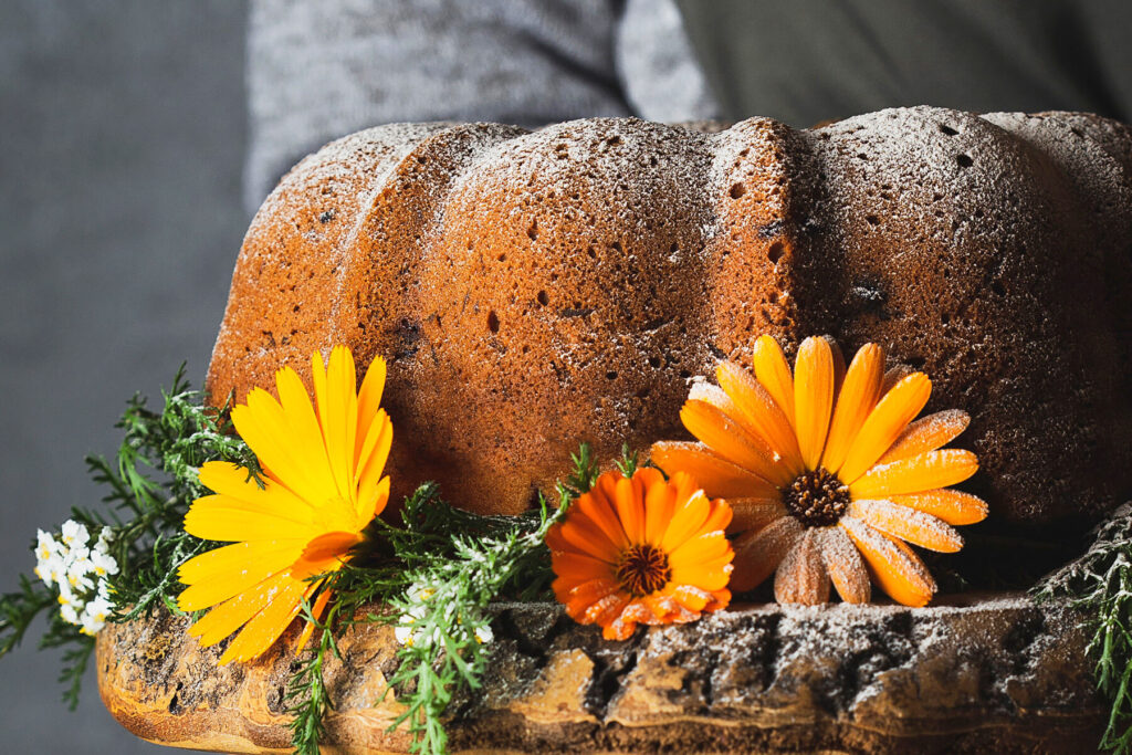 Kürbis-Gugelhupf mit Schokodrops