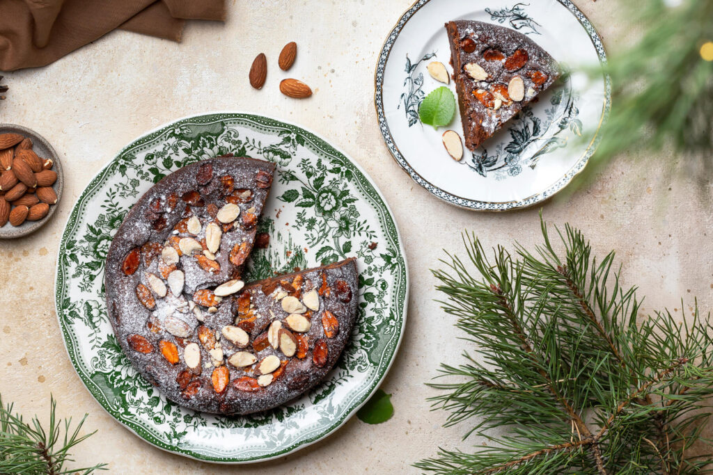 Schoko-Mandel-Kuchen mit Mascarpone