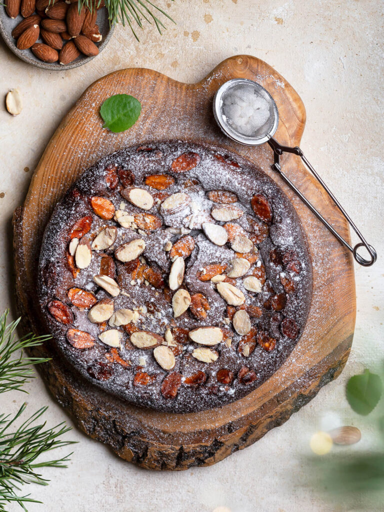 Schoko-Mandel-Kuchen mit Mascarpone
