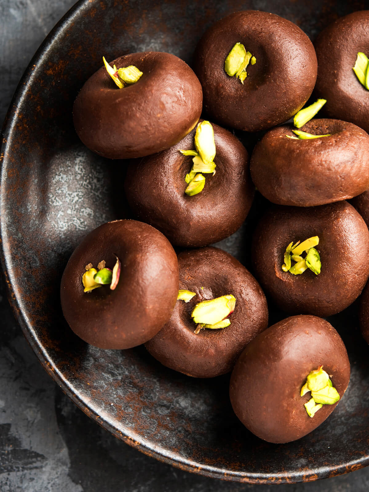 Schokoladen-Peda mit Pistazien