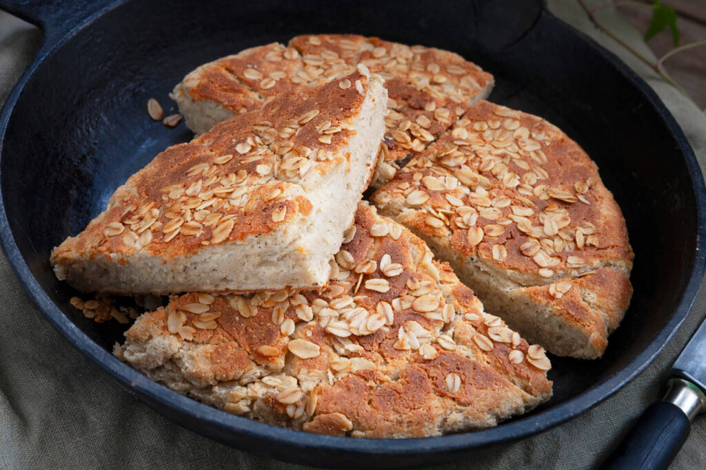 Schottisches Bannock aus der Pfanne – Hafer-Fladenbrot ohne Hefe
