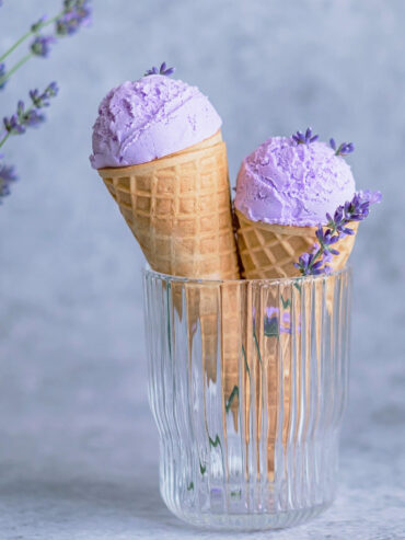 Veganes Lavendeleis – Cremiges pflanzliches Eis