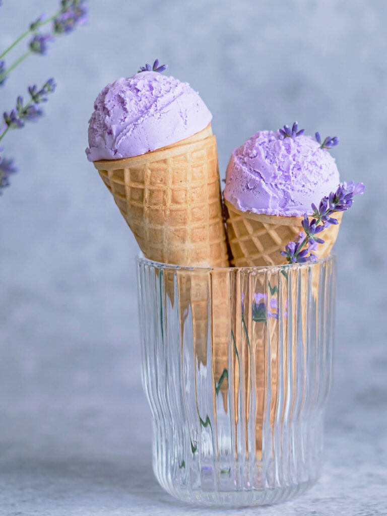 Veganes Lavendeleis