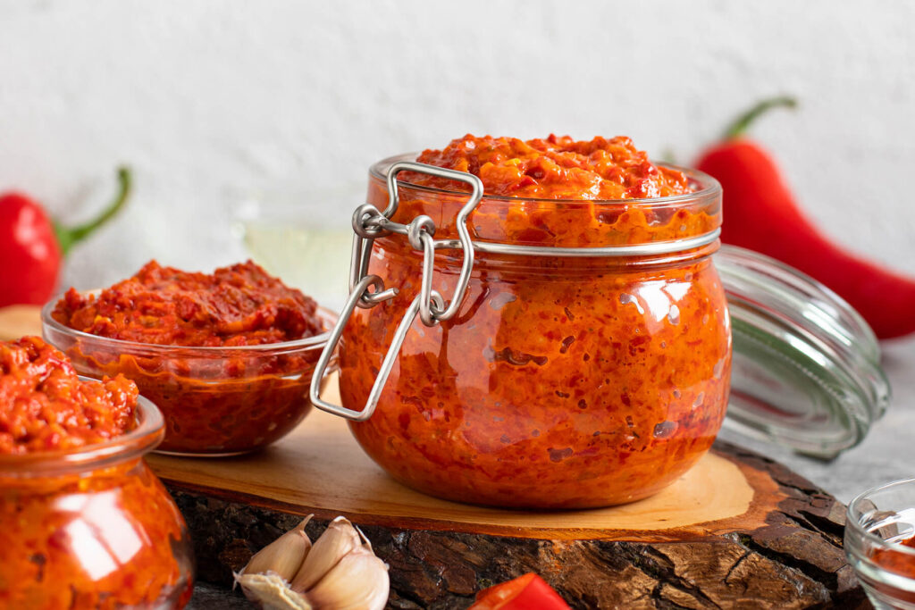 Ajvar im Weck-Glas mit Chili und Knoblauch