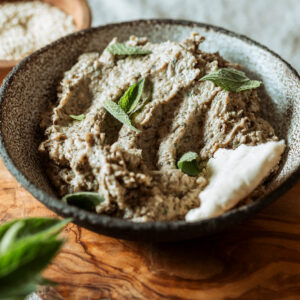 Baba Ganoush mit Olivenöl
