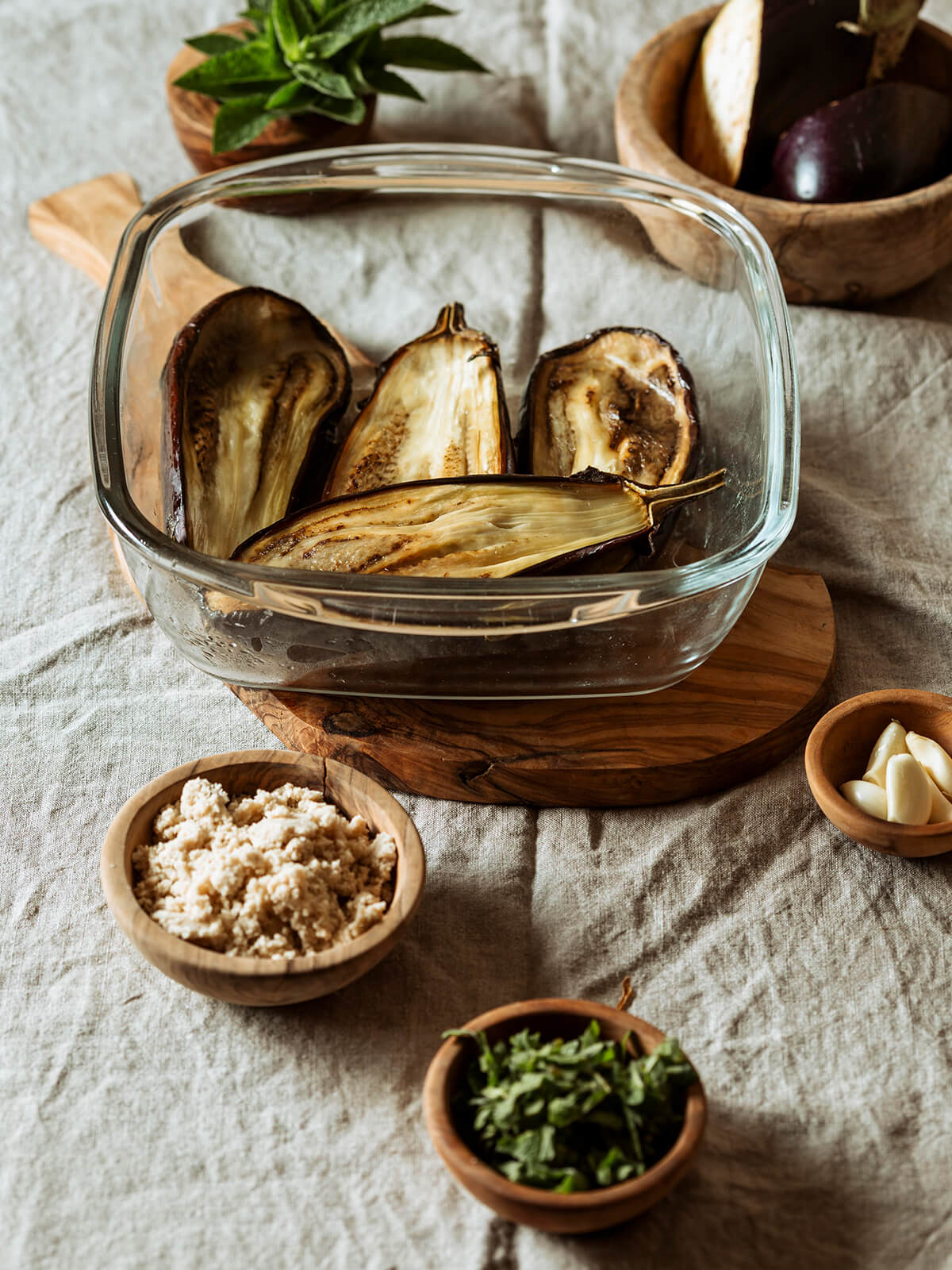 Baba Ganoush angerichtet