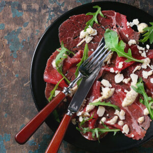 Carpaccio mit Senfsauce