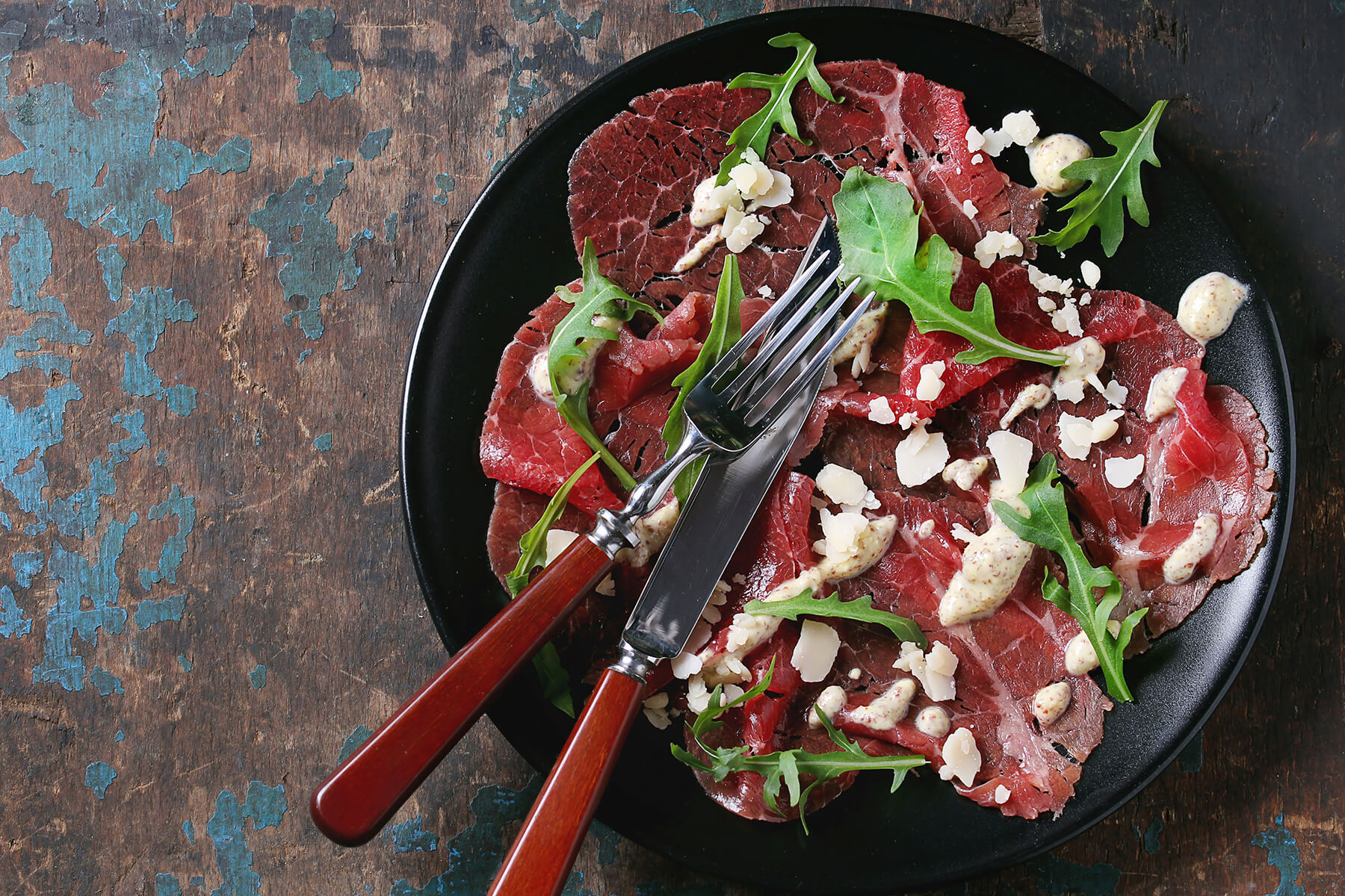 Carpaccio mit Senfsauce