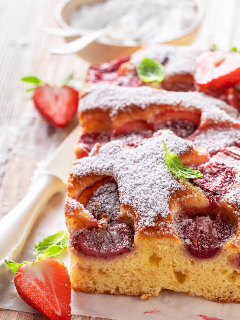 Erdbeer-Rührkuchen vom Blech