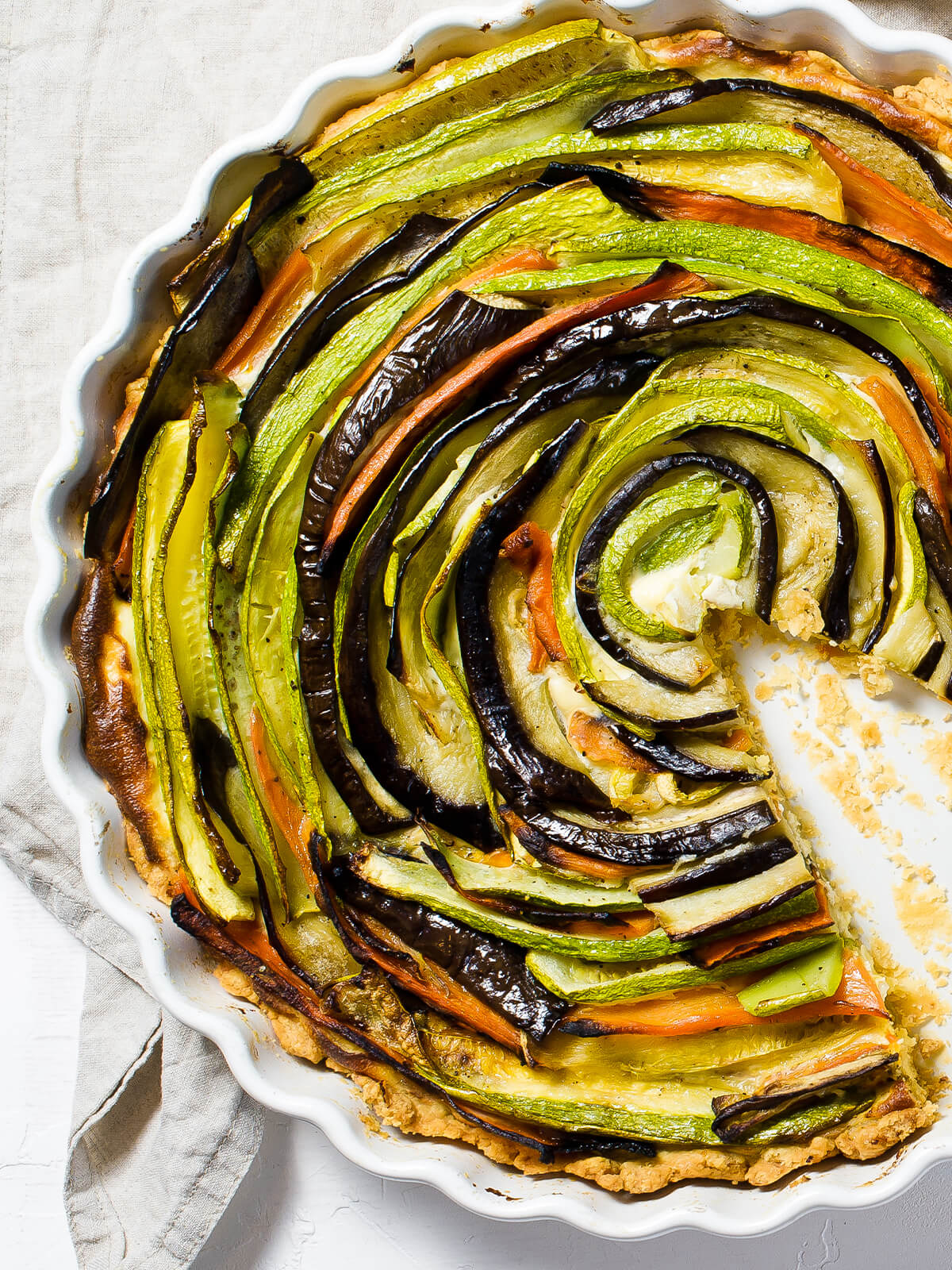 Gemüse-Spiraltarte aus dem Ofen