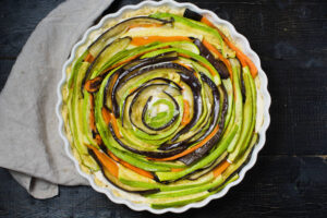 Gemüse-Spiraltarte aus dem Ofen