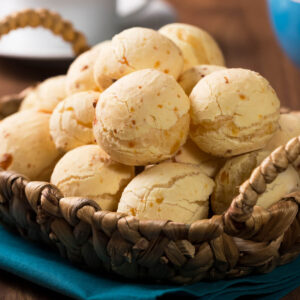 Pão de Queijo Käsebällchen Nahaufnahme