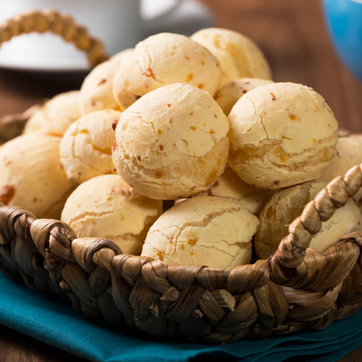 Pão de Queijo Käsebällchen Nahaufnahme
