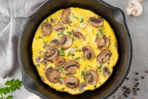 Pilz-Omelett gebraten
