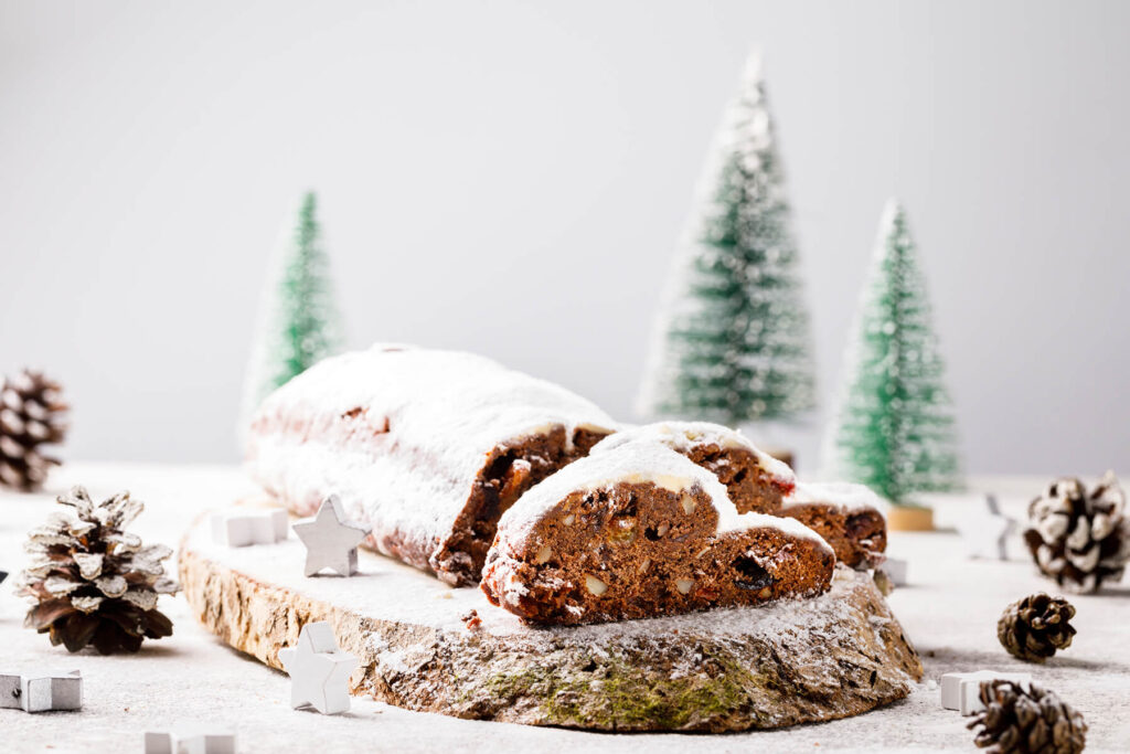 Schoko-Stollen geformt