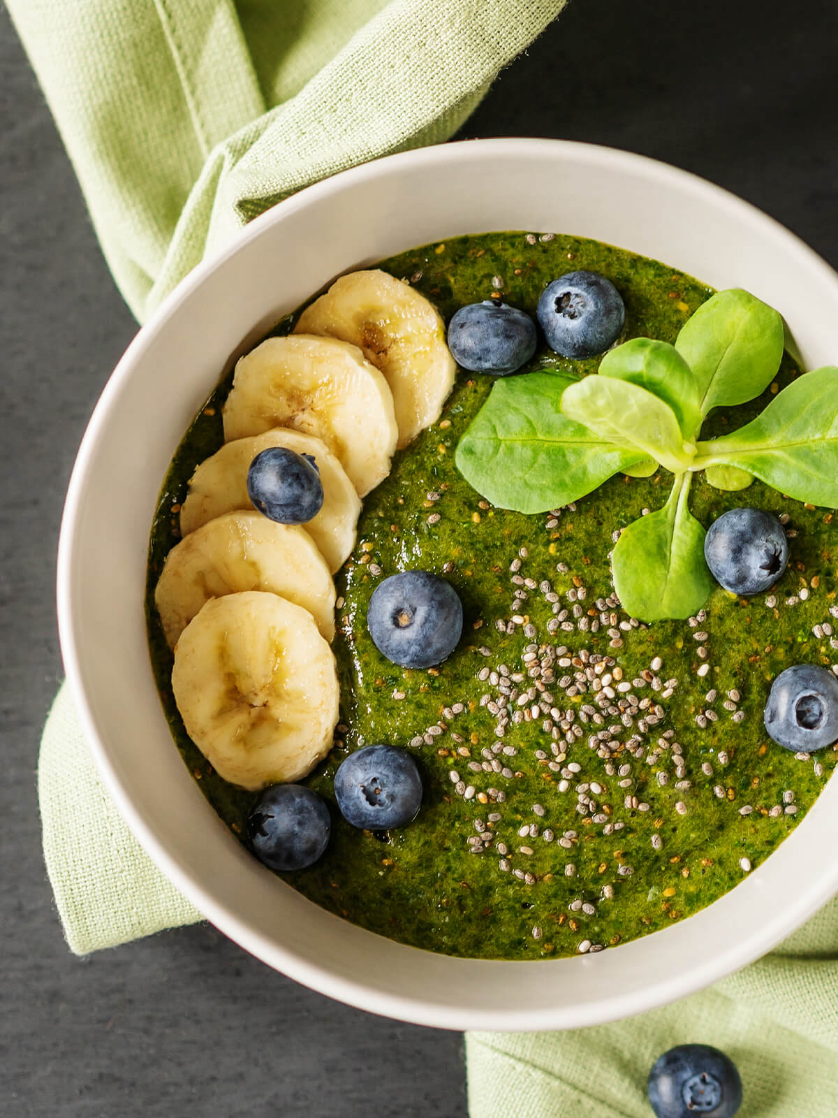 Grüner Smoothie-Bowl Zubereitung