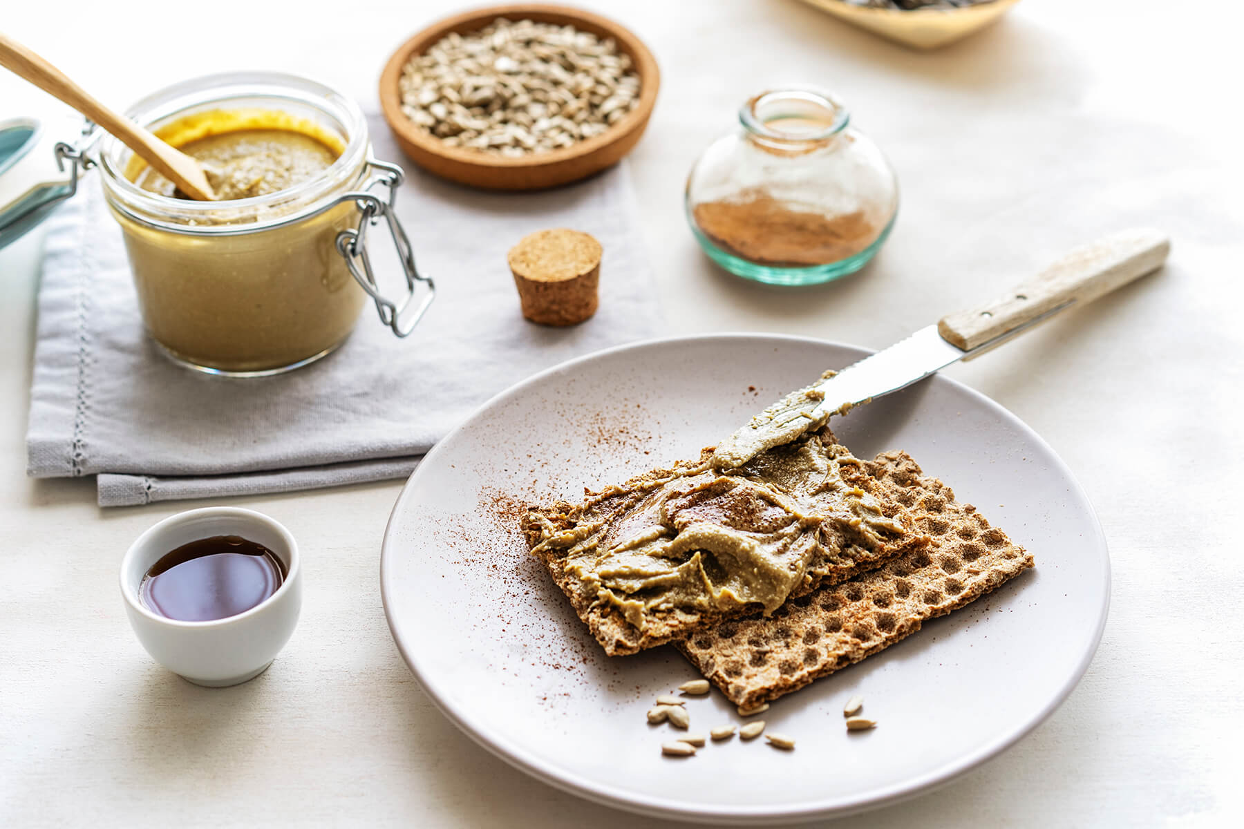 Sonnenblumenkern-Butter fertig