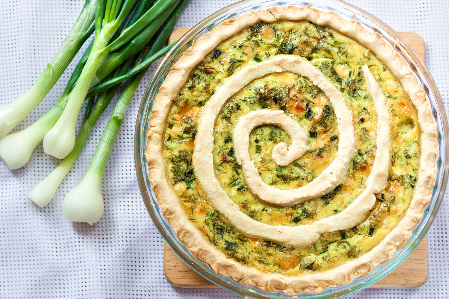 Ziegenkäse-Quiche im Ofen