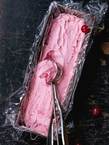 Kirsch-Sorbet hausgemacht
