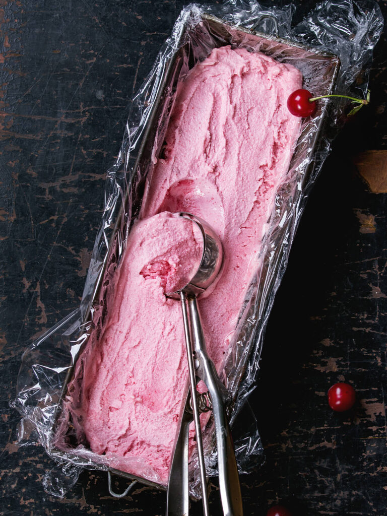 Kirsch-Sorbet ohne Eismaschine