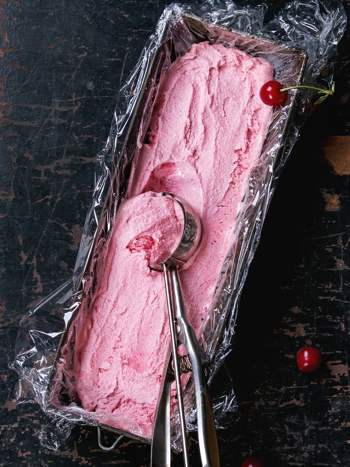 Kirsch-Sorbet hausgemacht