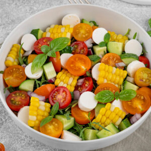 Mais-Salat mit Mozzarella