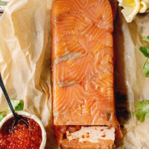 Lachs-Terrine mit rotem Kaviar