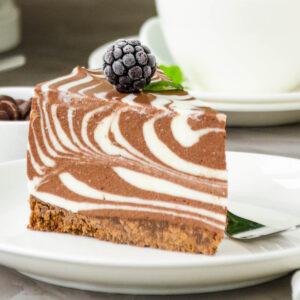 Zebra-Marmor-Cheesecake ohne Backen