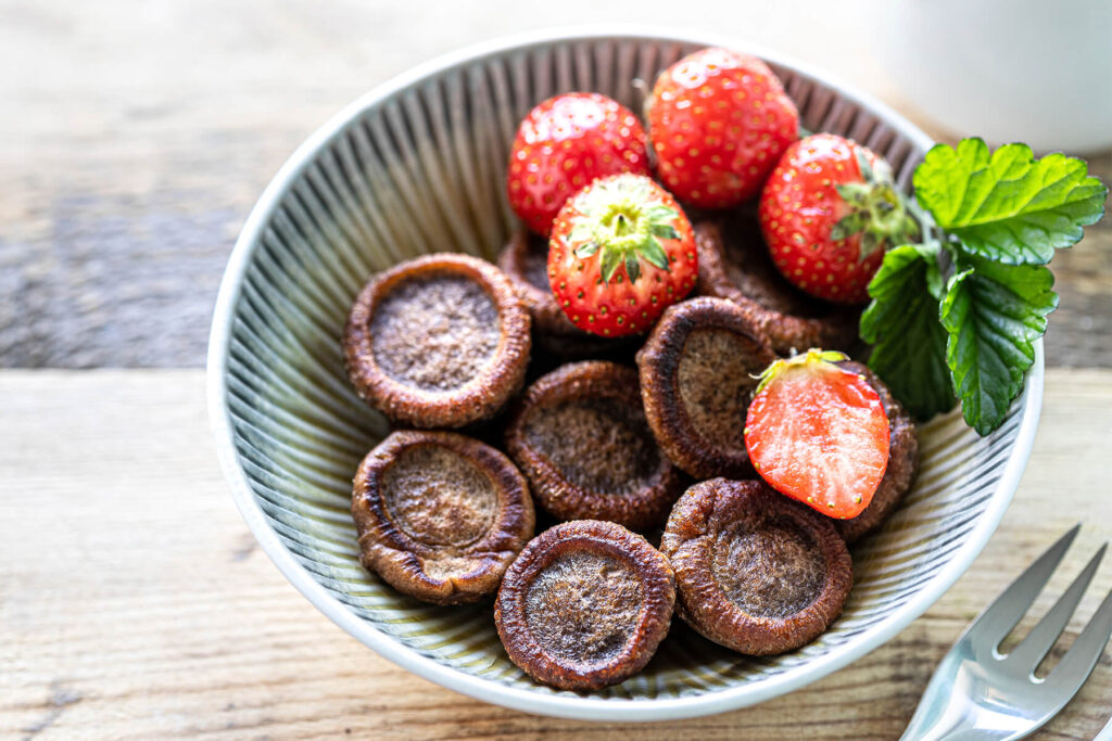 Zweifarbige Mini-Pancakes (Pancake Cereal)
